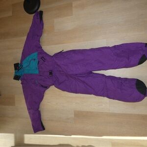Purple and Teal Women's Snowsuit